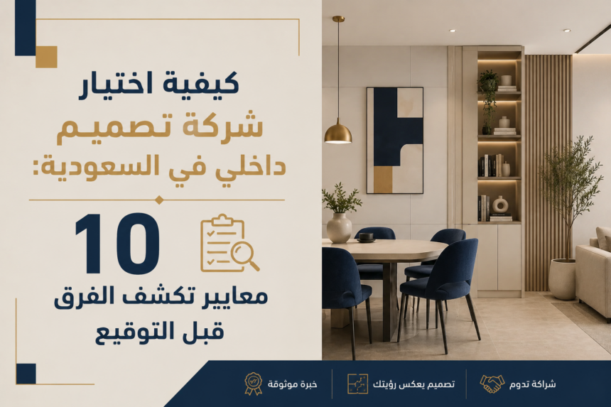 اختيار شركة تصميم داخلي