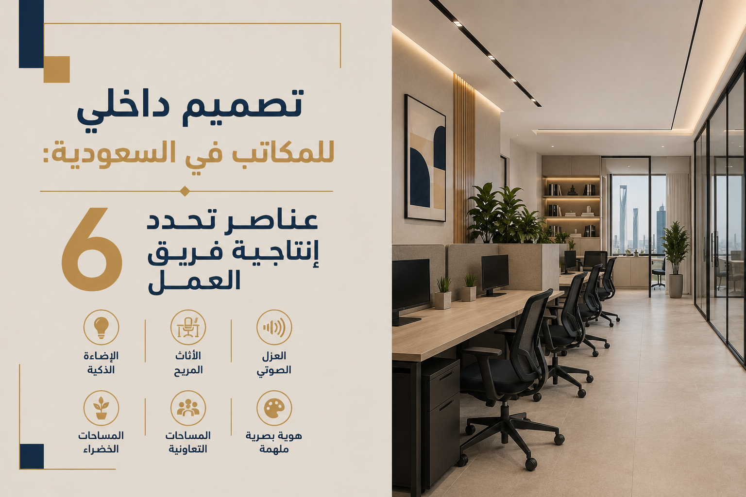 تصميم داخلي للمكاتب في السعودية